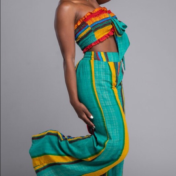 Palazzo Set with Tube Top....Size Large - Picture 4 of 8